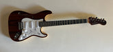 Aerosmith band signed wood grain guitar